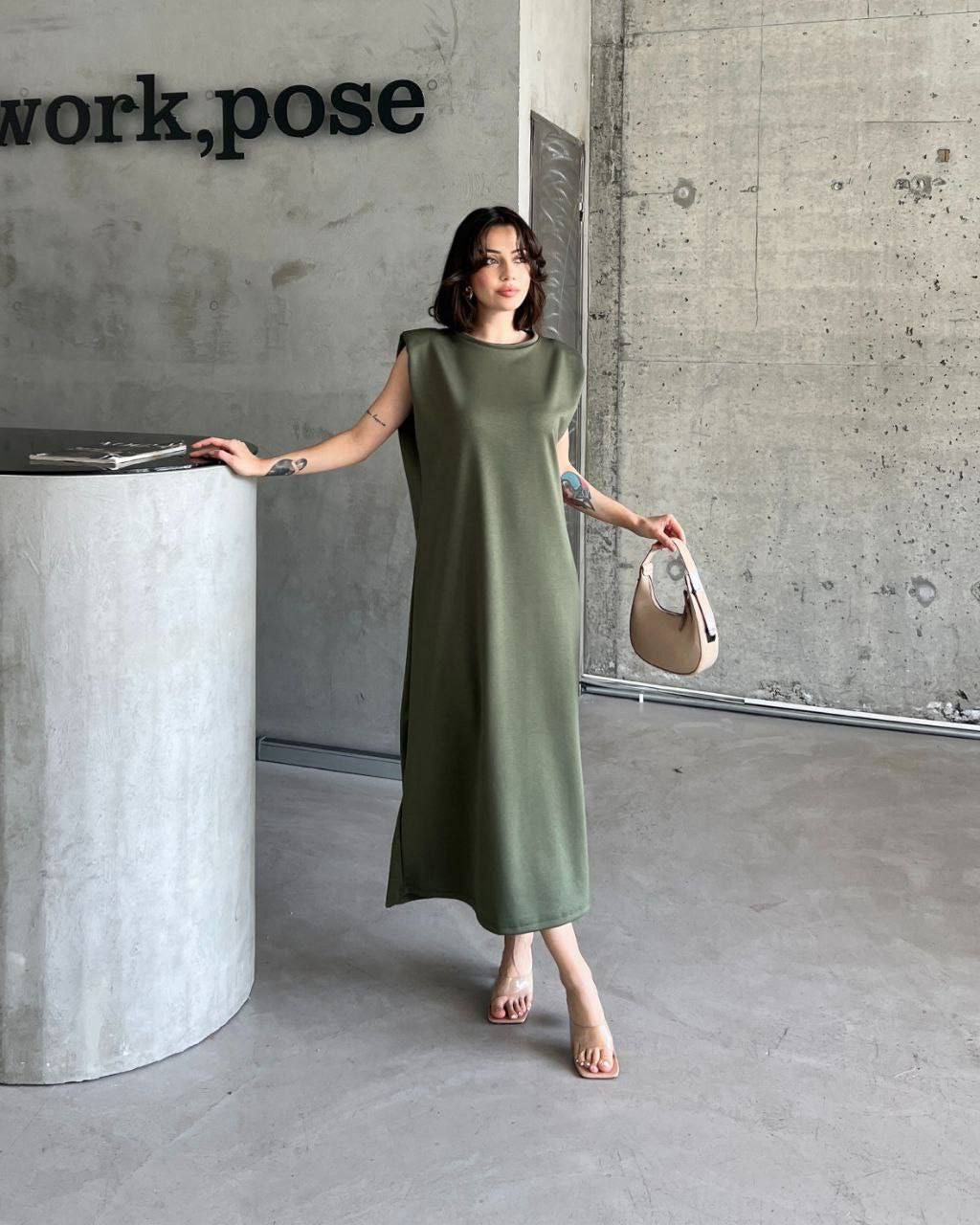 MODAL KUMAŞ ELBİSE VATKALI