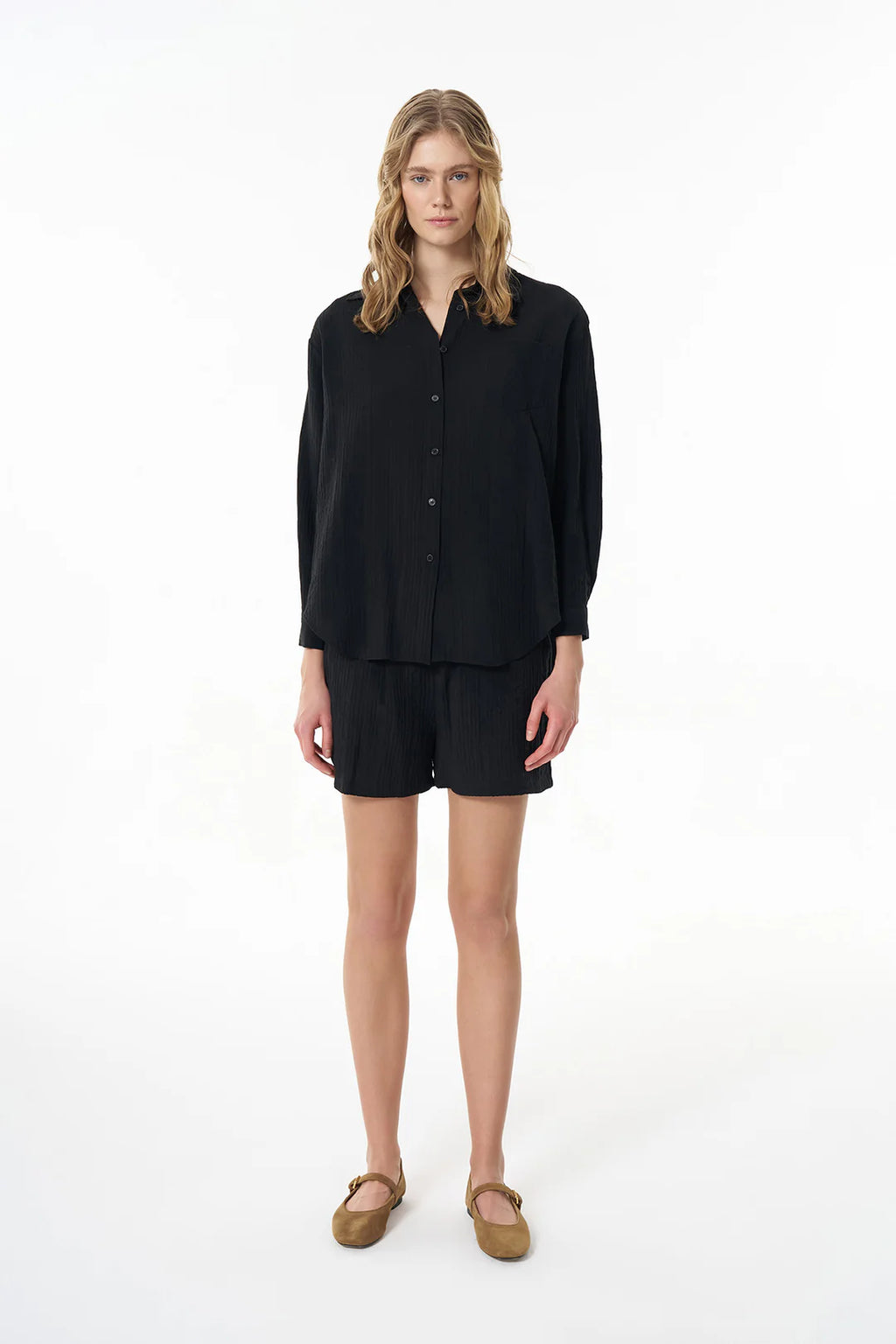 DOKULU CEPLİ OVERSİZE GÖMLEK