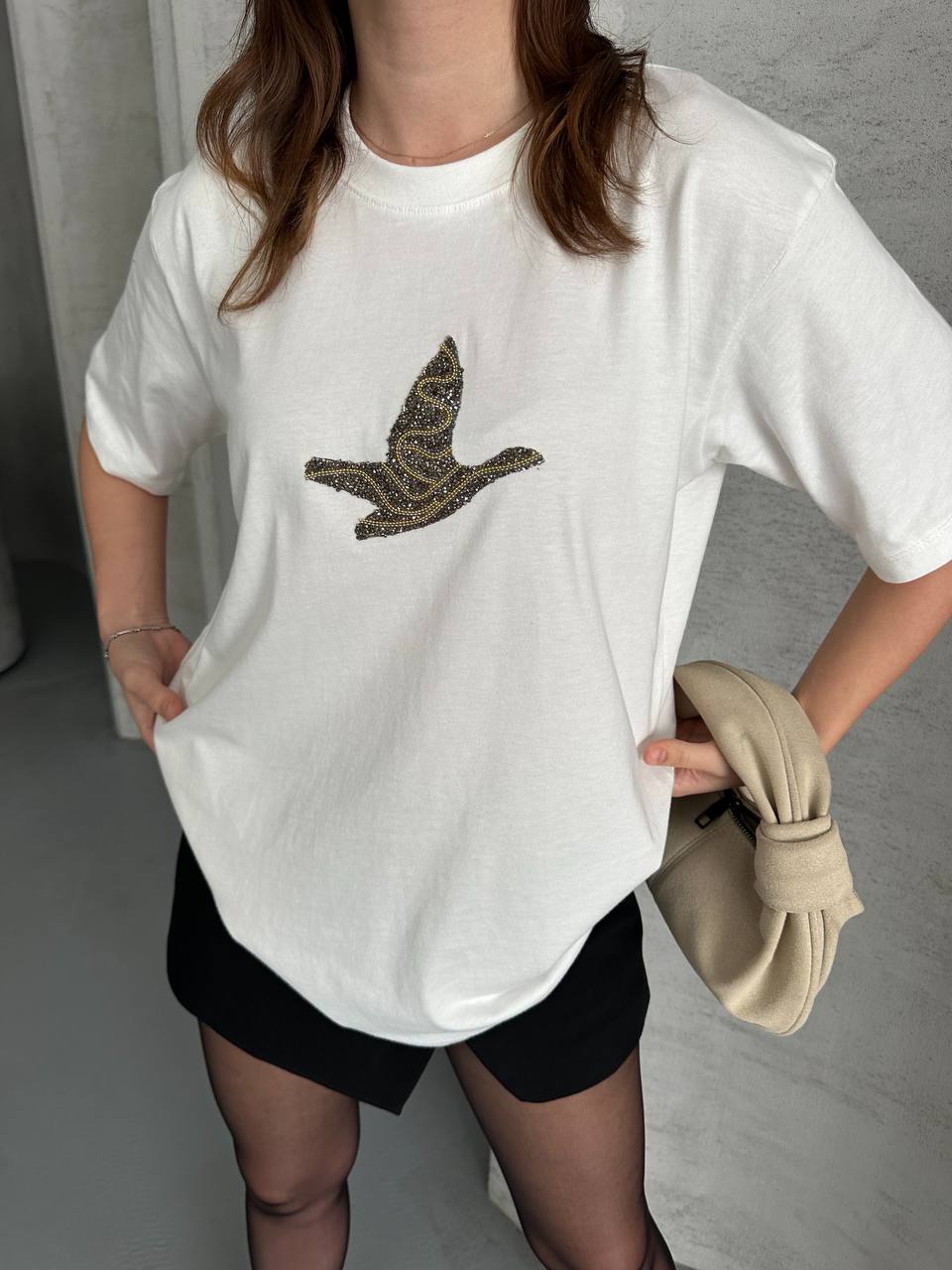 BEYMEN CLUP KUŞ TAŞLI T-SHIRT