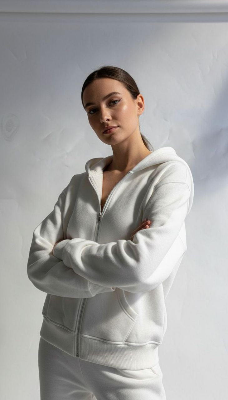 PTRN FERMUARLI SWEATSHİRT