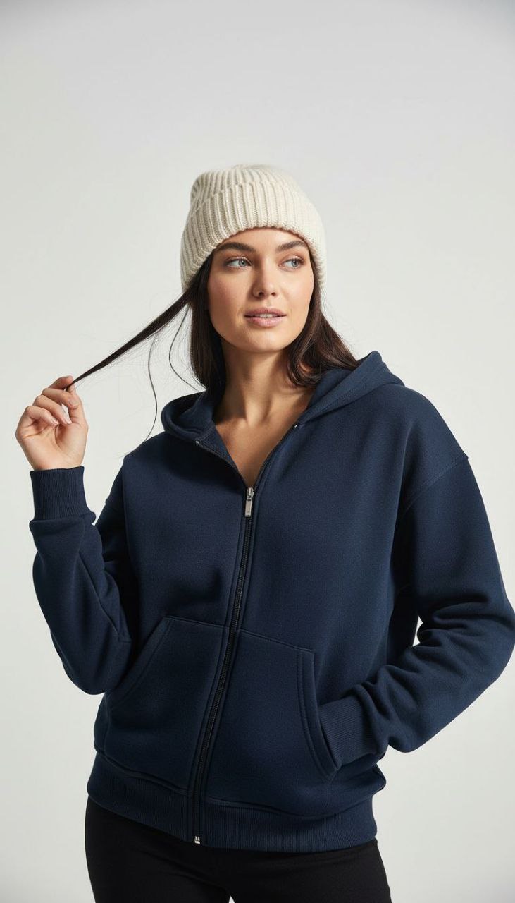 PTRN FERMUARLI SWEATSHİRT