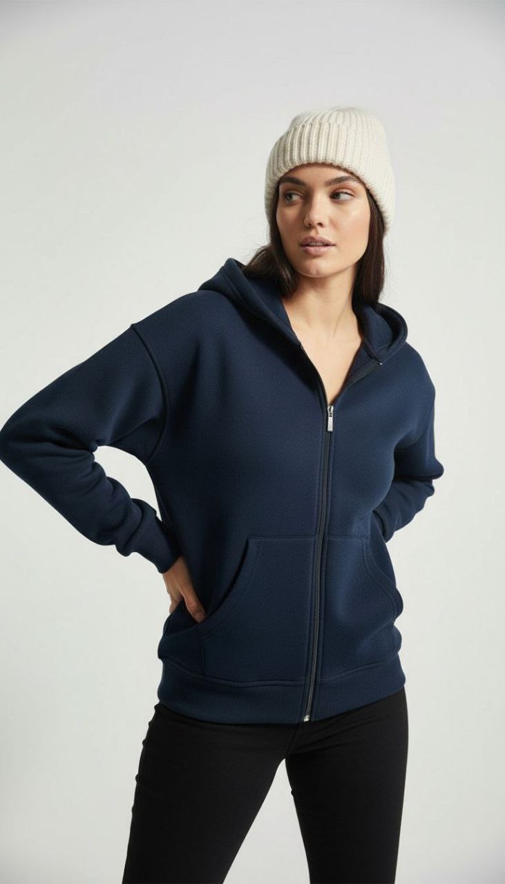 PTRN FERMUARLI SWEATSHİRT