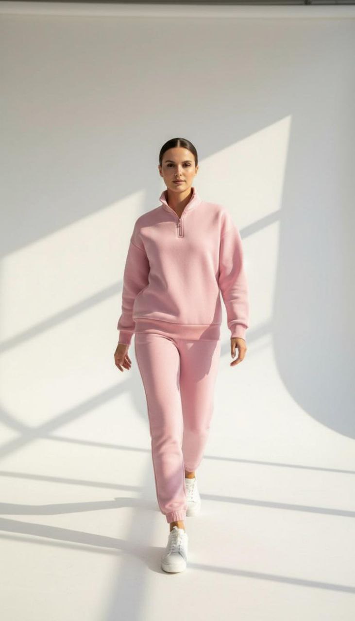 YARIM FERMUARLI SWEATSHİRT