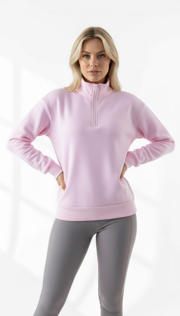 YARIM FERMUARLI SWEATSHİRT