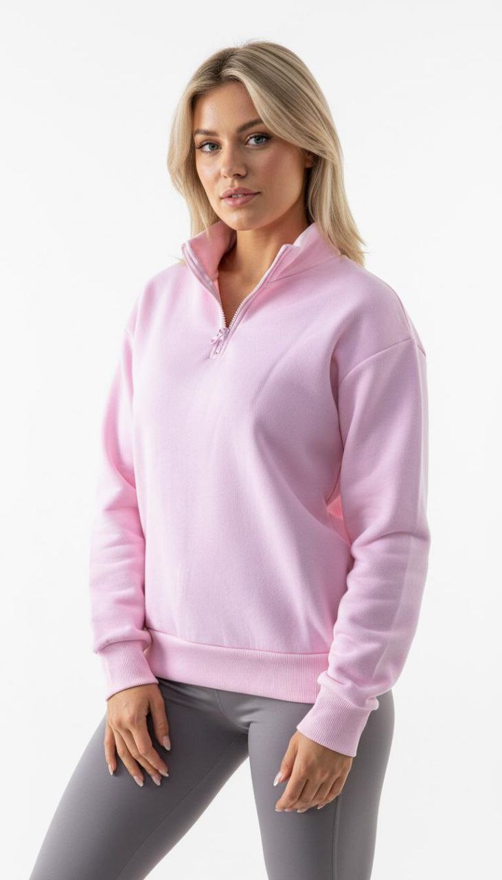 YARIM FERMUARLI SWEATSHİRT