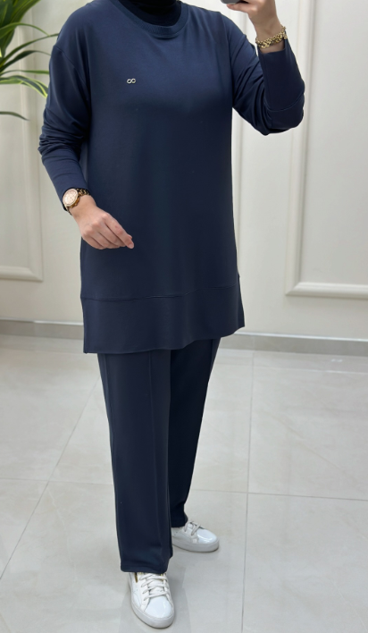 ÇIMALI PANTOLONLU 2'Lİ TUNİK TAKIM