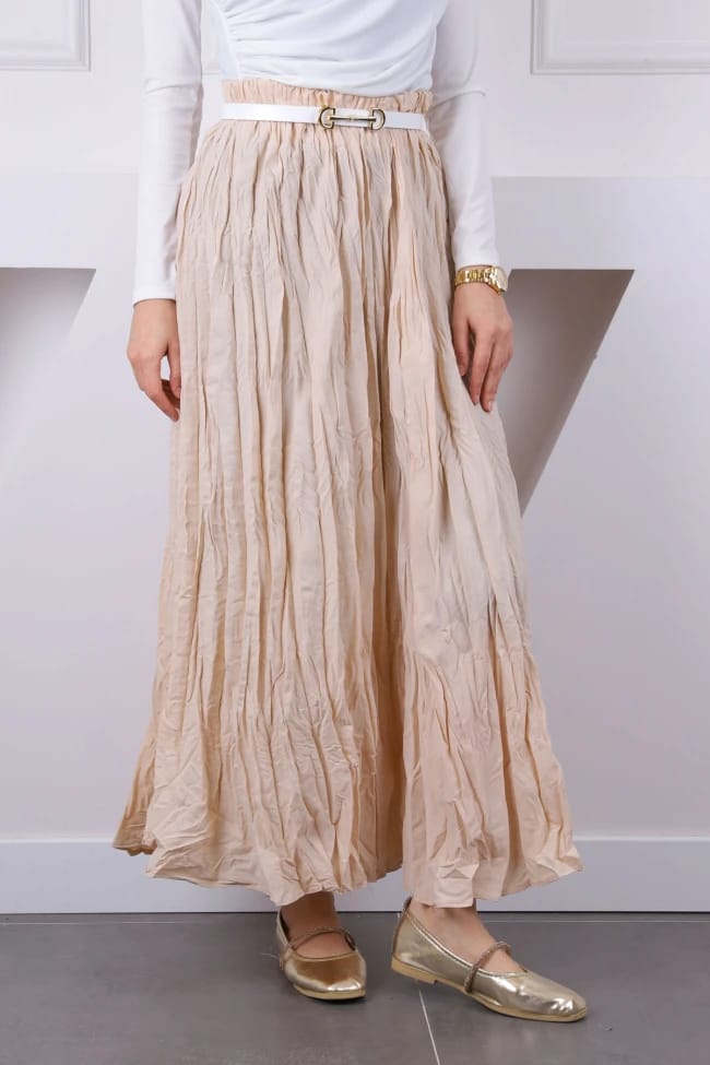 BEL LASTİKLİ KRAŞ ETEK