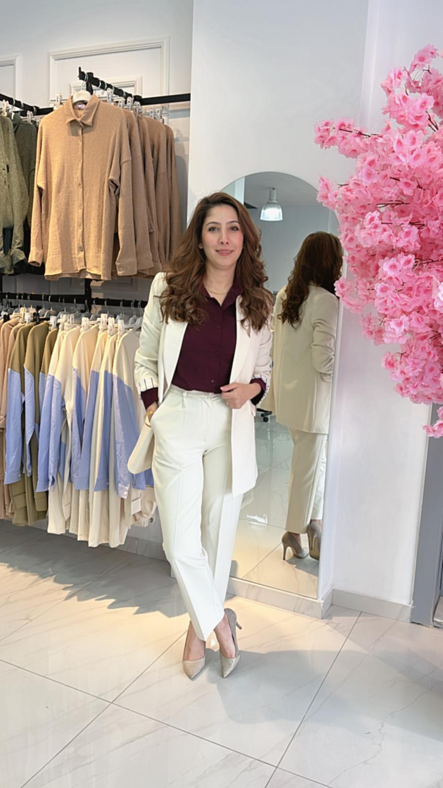 ÇİZGİ ASTARLI BLAZER TAKIM