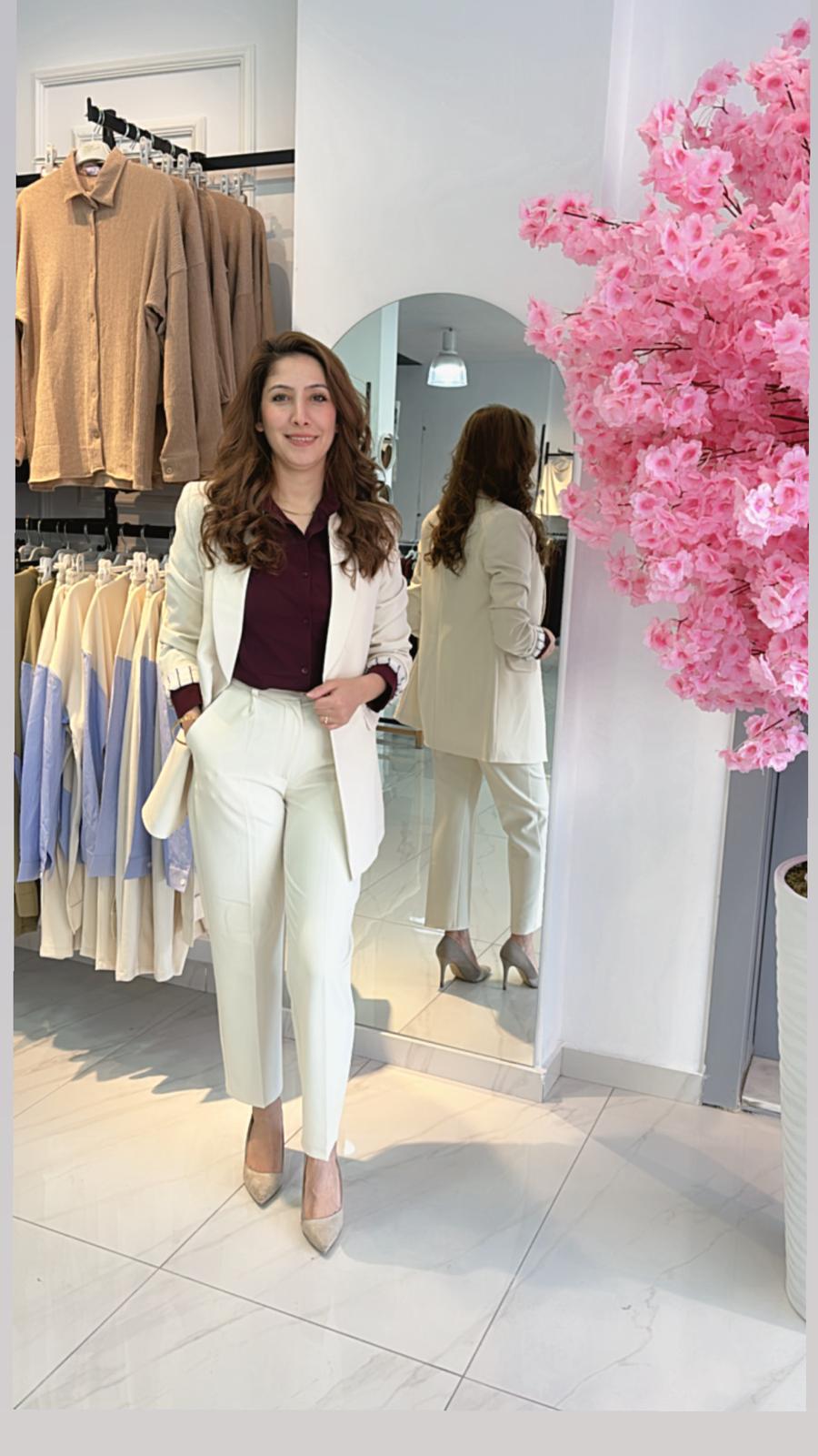 ÇİZGİ ASTARLI BLAZER TAKIM