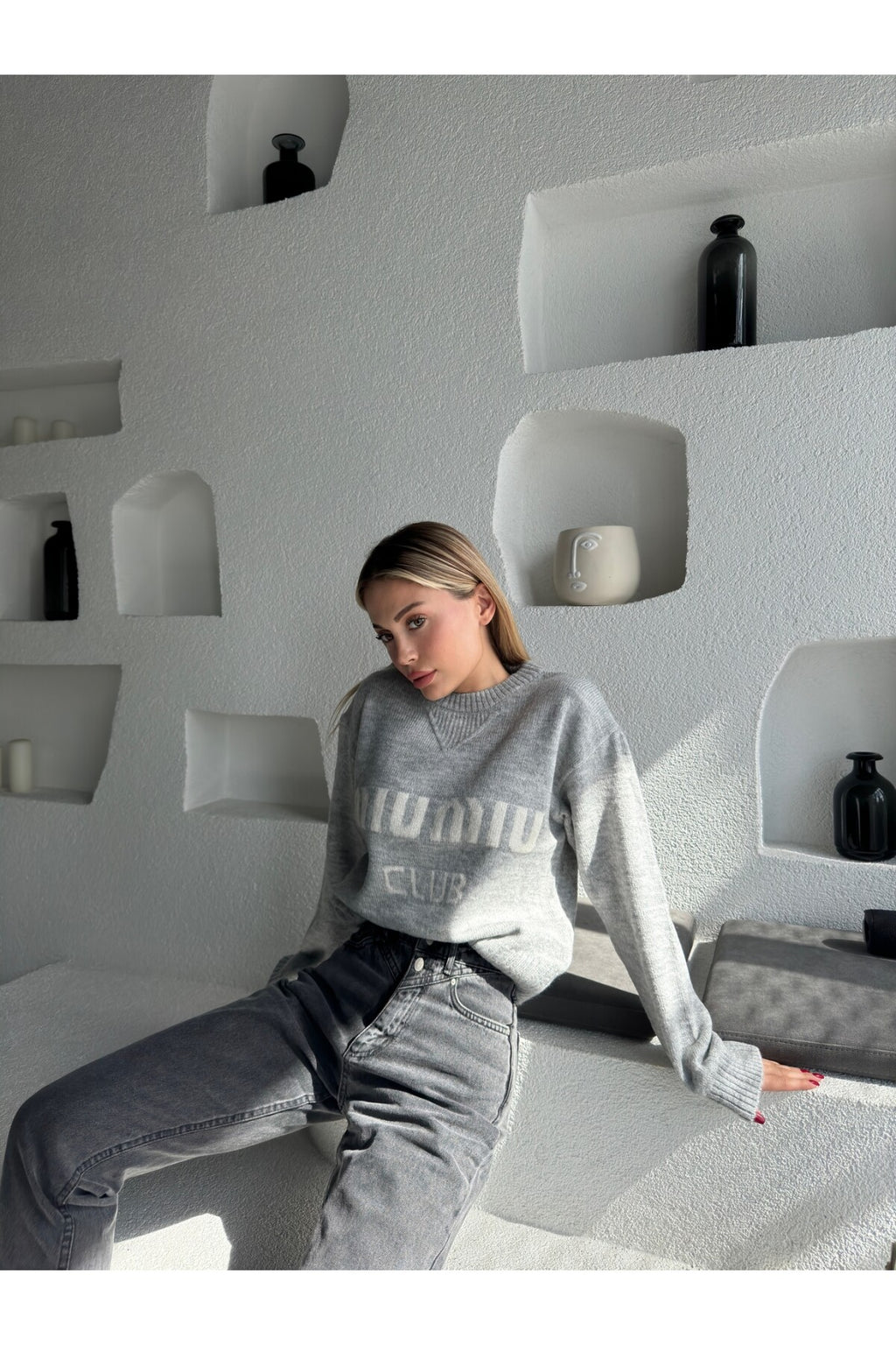 MIU MIU BİSİKLET YAKA KAZAK