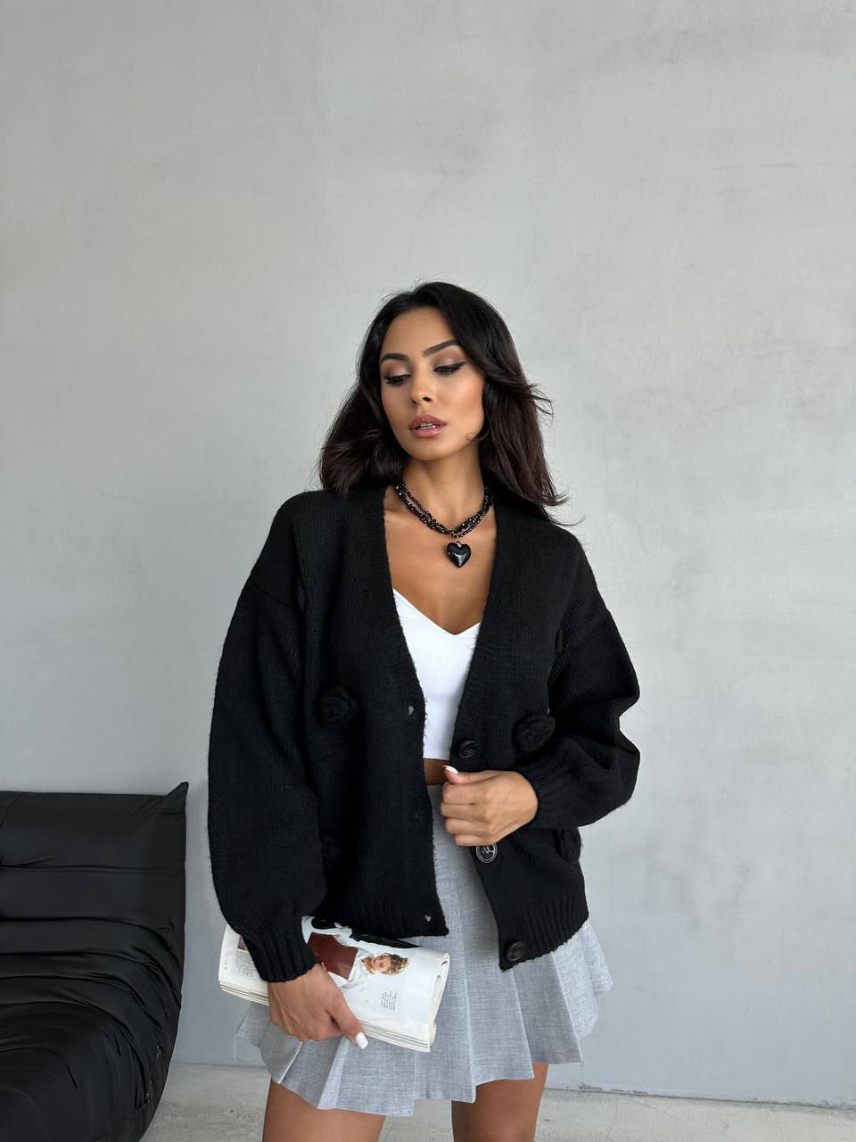 ZRA GÜL DETAYLI CEKET