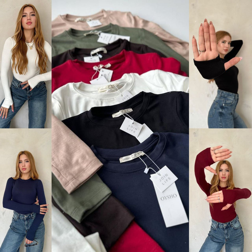 MODAL KUMAŞ PARMAK GEÇMELİ BODY