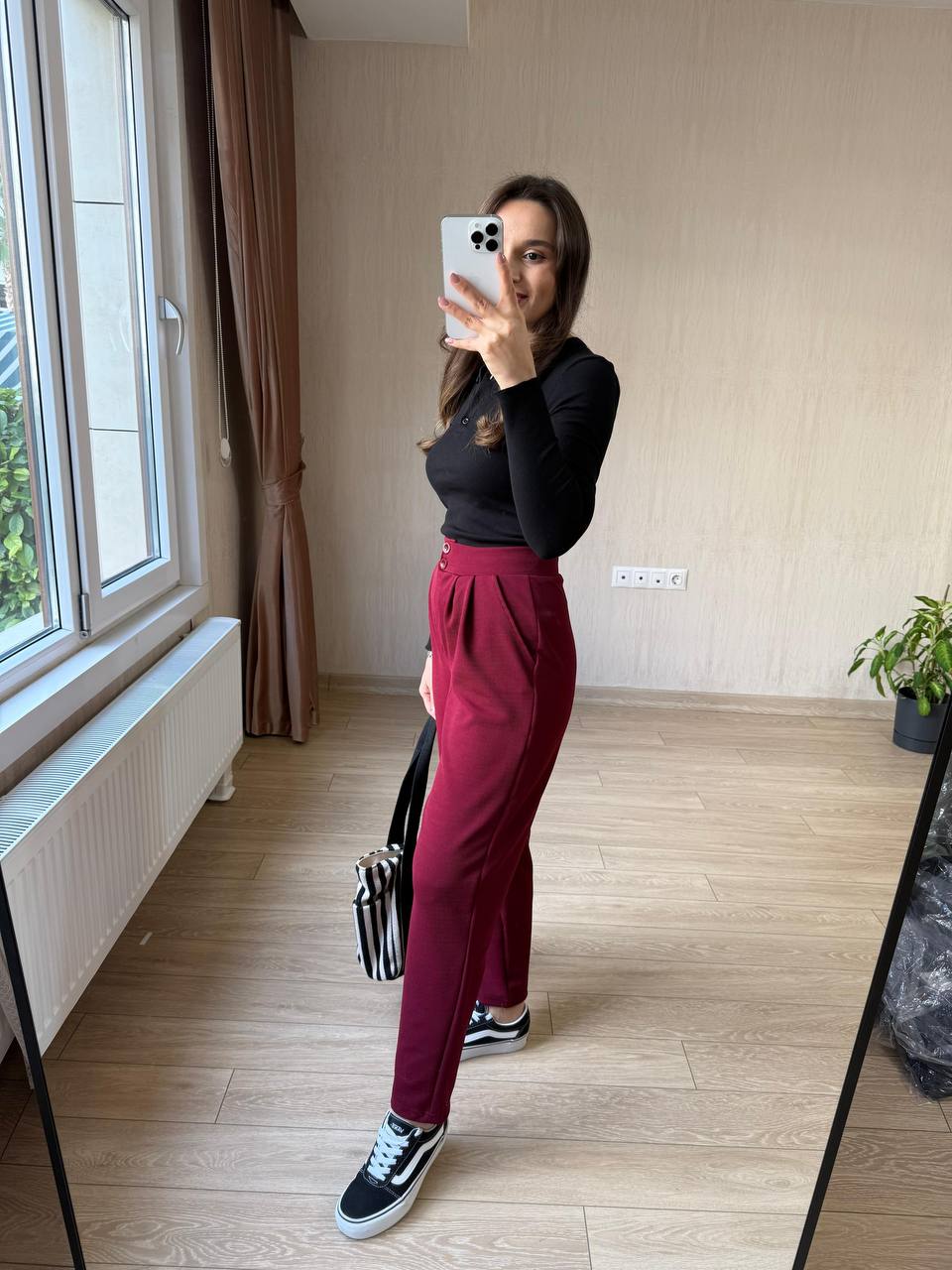 ÇİFT DÜĞMELİ HAVUÇ PANTOLON