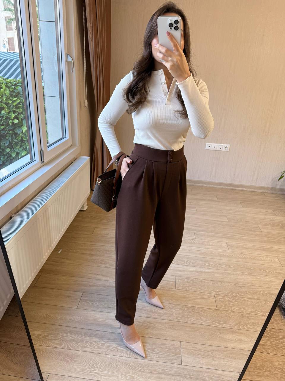 ÇİFT DÜĞMELİ HAVUÇ PANTOLON