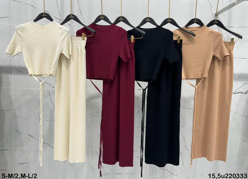 BAĞLAMA DETAYLI TRİKO TAKIM