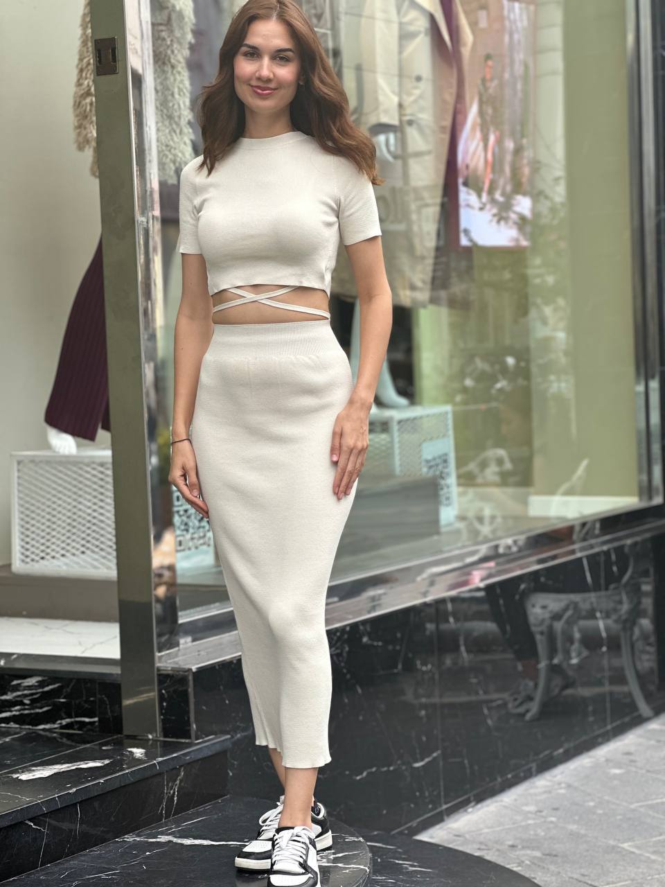 BAĞLAMA DETAYLI TRİKO TAKIM