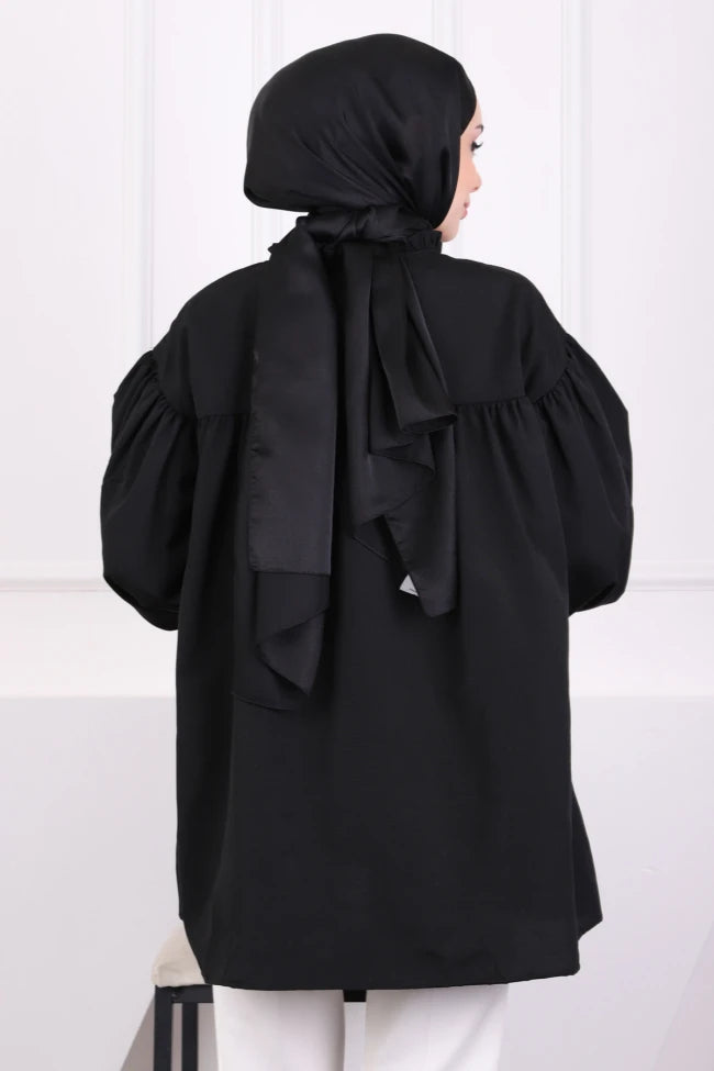 YAKA FIRFIRLI BALON KOL TUNİK