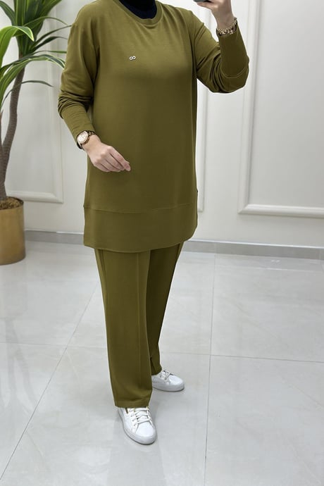 ÇIMALI PANTOLONLU 2'Lİ TUNİK TAKIM