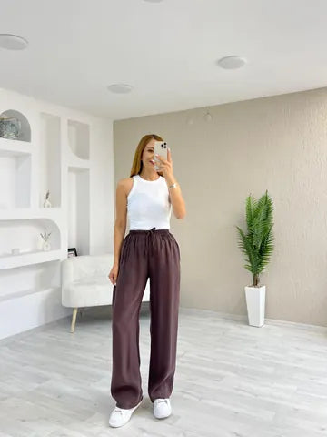 MASSIMO DUTTI TENCEL KUMAŞ PANTOLON